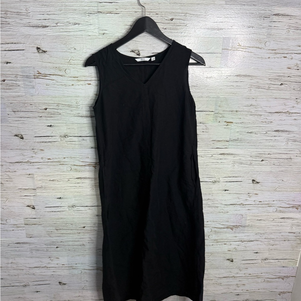 Uniqlo Black Midi Dress long size small